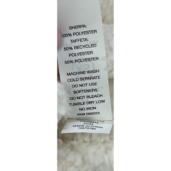 Freely Academy Sports Vest Women's XS Ivory Full Zip Reversible Sherpa Fleece A+ - Picture 11 of 11